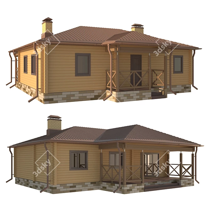 Timber Retreat 3D model image 1