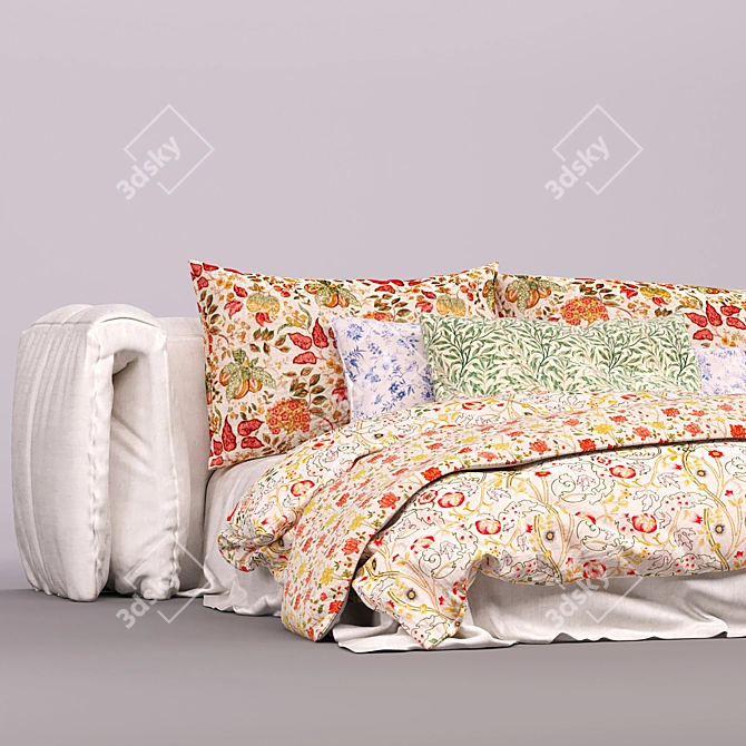 Adairs 2015 Bed: Stylish and Spacious 3D model image 5