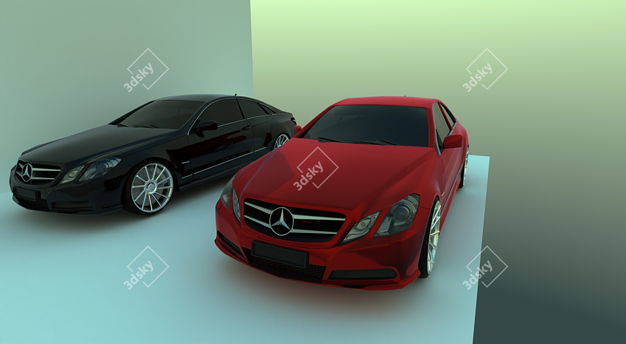 Elegant Mercedes-Benz Coupe 3D model image 1