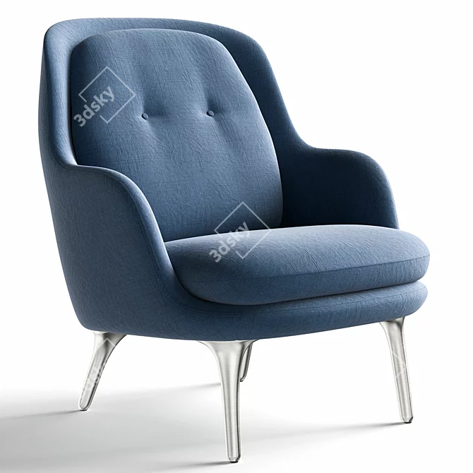 FRI JH4DS Lounge Chair by Fritz Hansen 3D model image 1