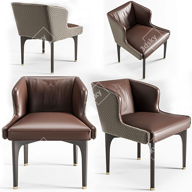 Elegant Comfort: AUDREY Heritage Chairs 3D model image 1