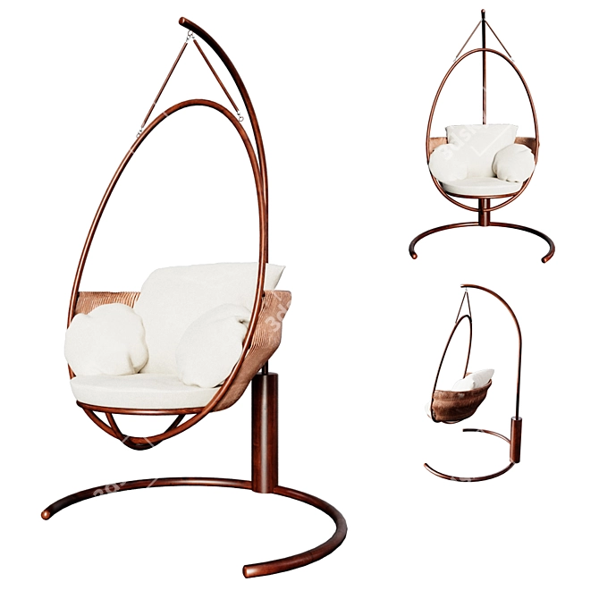 Title: Versatile Swing Chair with Stable Base 3D model image 1