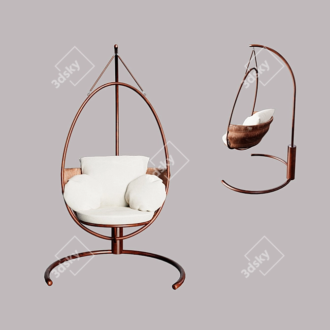 Title: Versatile Swing Chair with Stable Base 3D model image 4