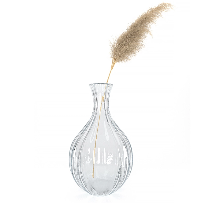 Elegant Pampas Grass Vase 3D model image 4