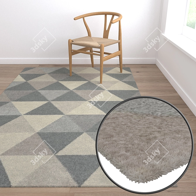 High-Quality Carpets Set 3D model image 5