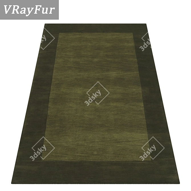 Luxury Rug Set: High-Quality Textures 3D model image 2