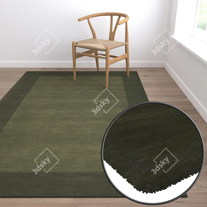 Luxury Rug Set: High-Quality Textures 3D model image 5