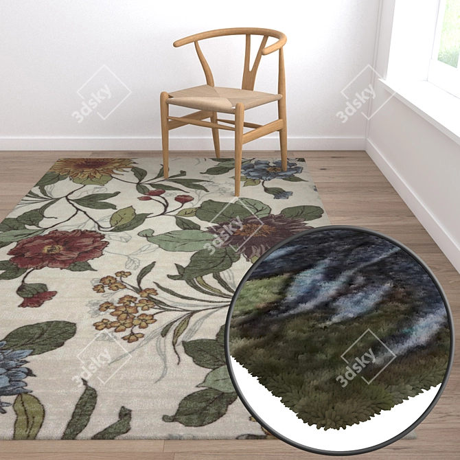 Luxury Carpets Set 740 3D model image 5