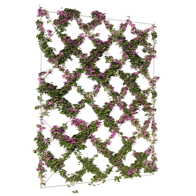 Lush Ivy Fence for 3ds Max 3D model image 1