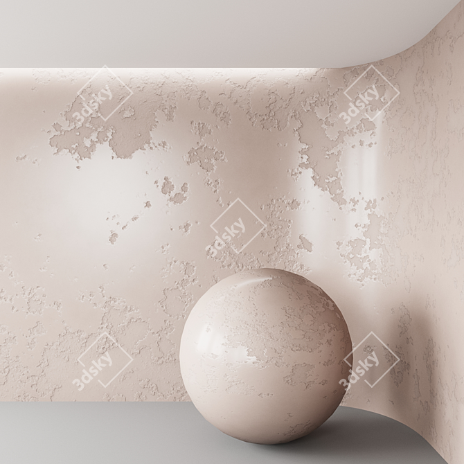 Elegant Plaster Ornament 3D model image 1