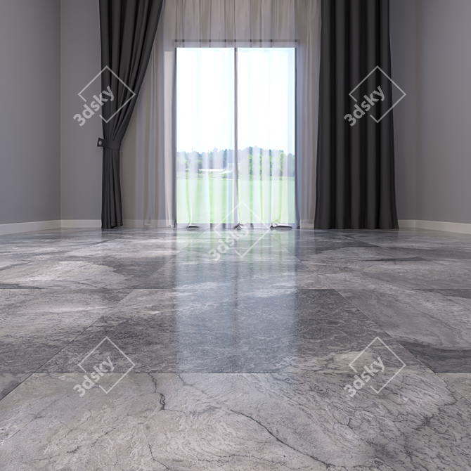 Elegant Bizantino Argento Marble 3D model image 2