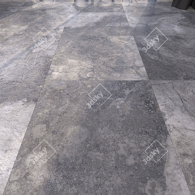 Elegant Bizantino Argento Marble Floor 3D model image 1