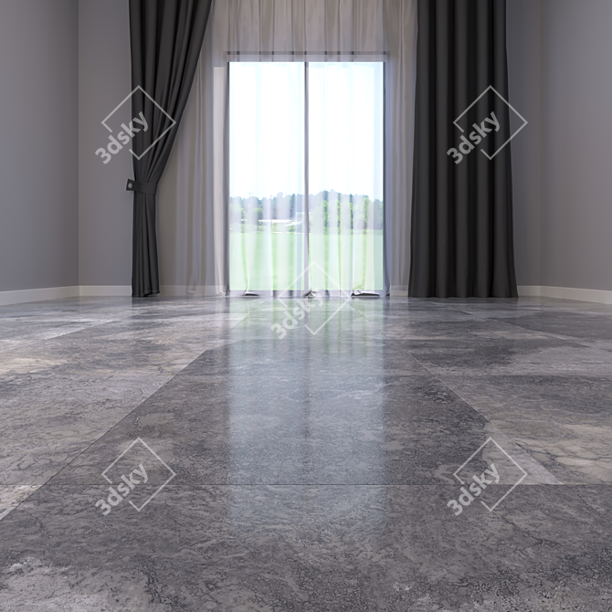 Elegant Bizantino Argento Marble Floor 3D model image 2