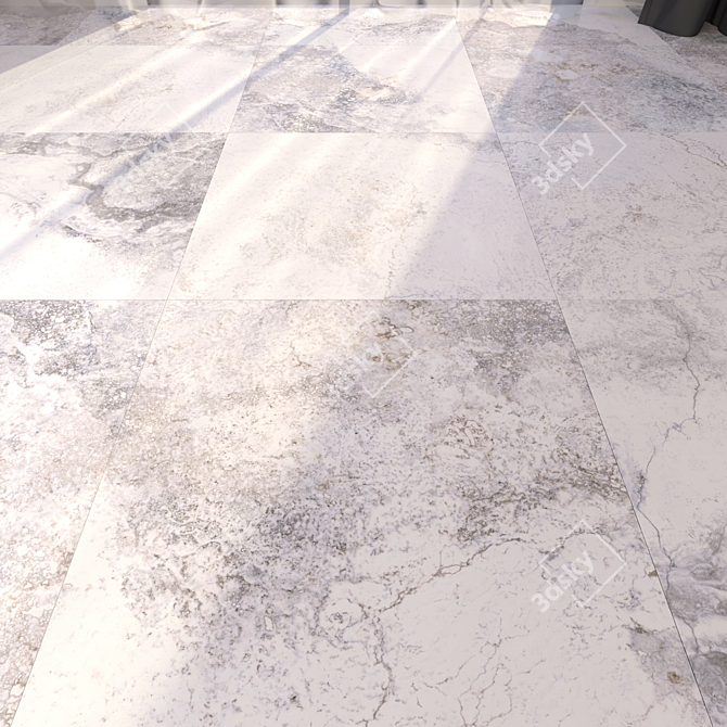 Elegant Bizantino Bianco Marble 3D model image 1