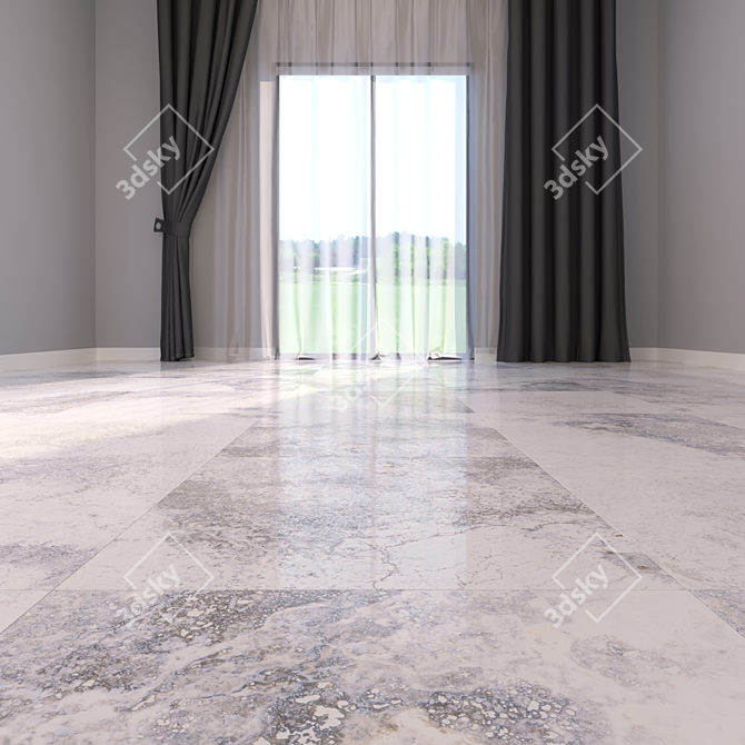 Elegant Bizantino Bianco Marble 3D model image 2