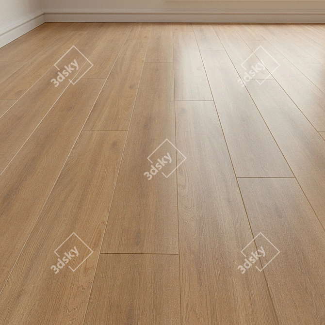 Natural Wood Parquet Laminate 3D model image 1