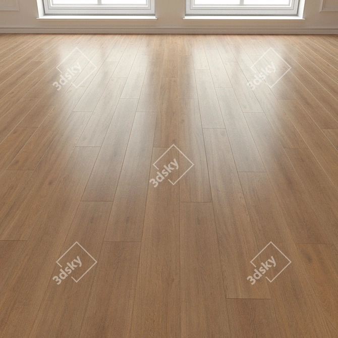 Natural Wood Parquet Laminate 3D model image 3