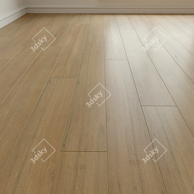 Natural Wood Parquet Laminate 3D model image 1