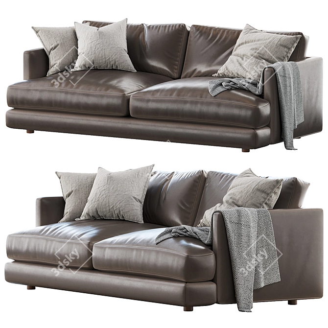 Haven 84" Sofa: Stylish, Comfortable 3D model image 1