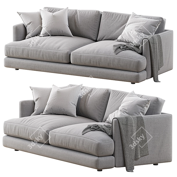 Haven 84" Sofa: Stylish, Spacious, and Comfortable 3D model image 1