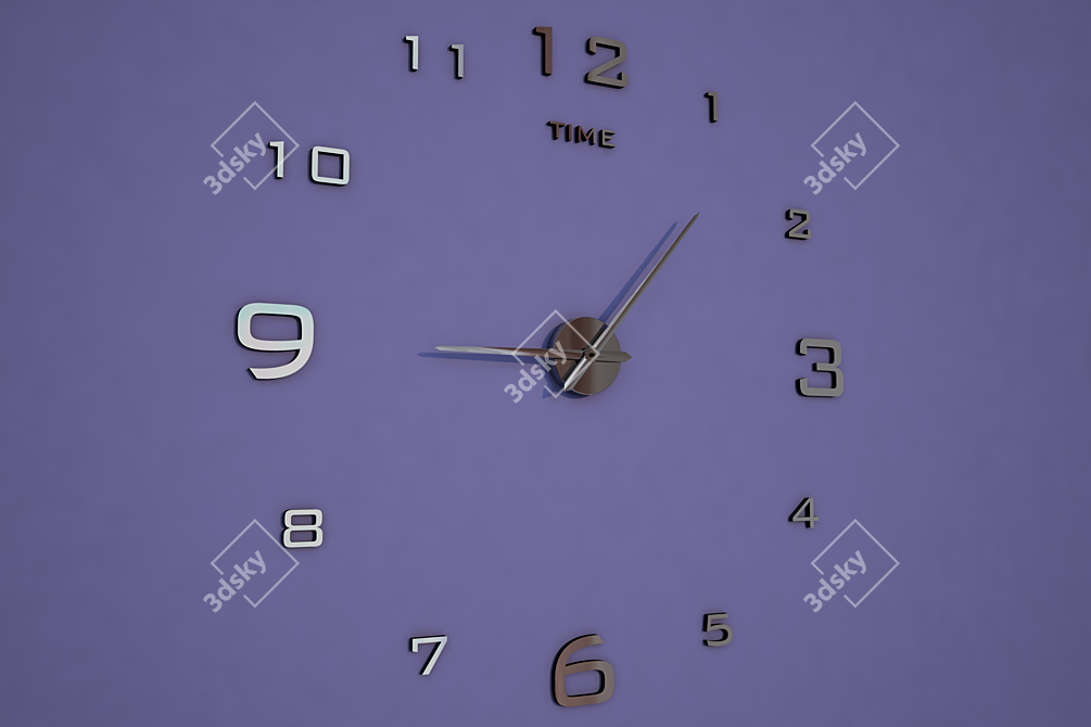 Elegant Wall Clock: Timeless Decor 3D model image 1