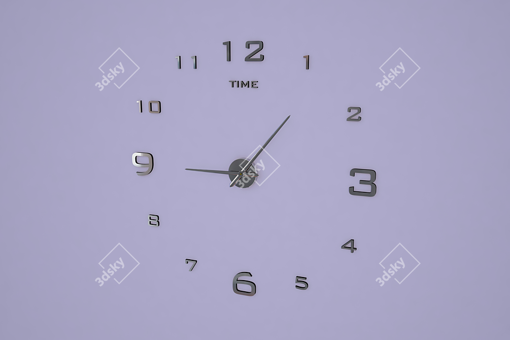 Elegant Wall Clock: Timeless Decor 3D model image 2