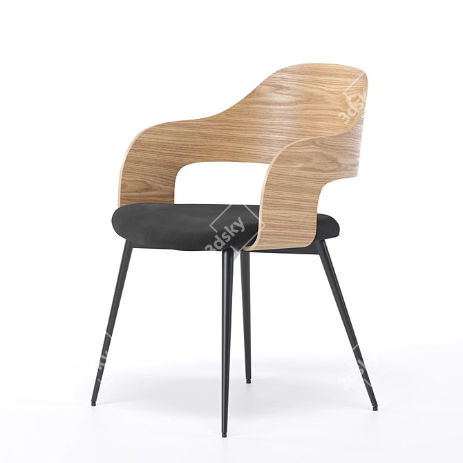 Scandi Dining Chair: JYSK Hvidovre 3D model image 1