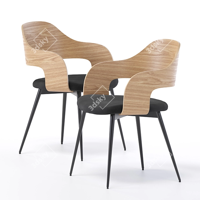 Scandi Dining Chair: JYSK Hvidovre 3D model image 2