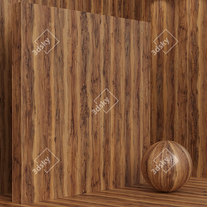 Seamless Wood Box Set 3D model image 2