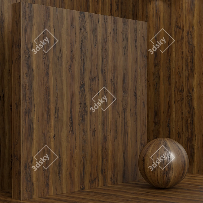 Seamless Wood Box Set 3D model image 4