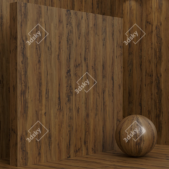 Seamless Wood Box Set 3D model image 5