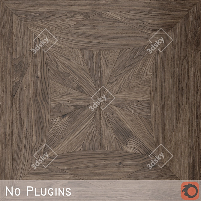 Menshikov Palace Parquet | Anthracite Brown 3D model image 1