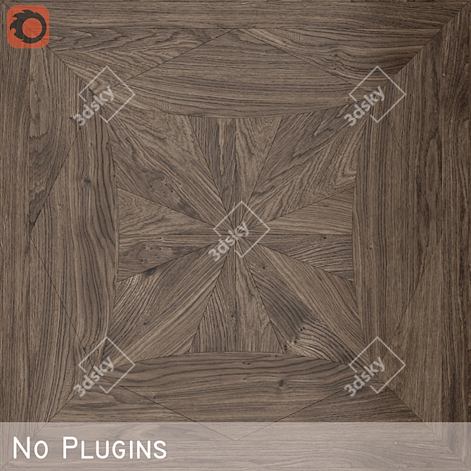 Menshikov Palace Parquet | Anthracite Brown 3D model image 2