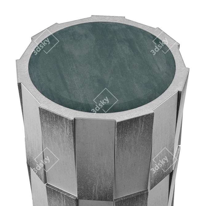 Sophisticated Gray Accent Table 3D model image 2