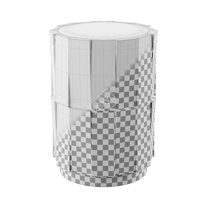 Sophisticated Gray Accent Table 3D model image 3