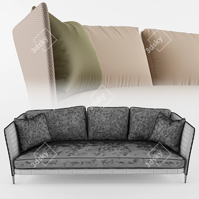 Elegant Käbu Sofa: Modern Design 3D model image 3