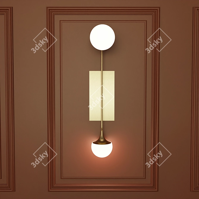 Elegant Andrew Martin Fleming Wall Light 3D model image 1