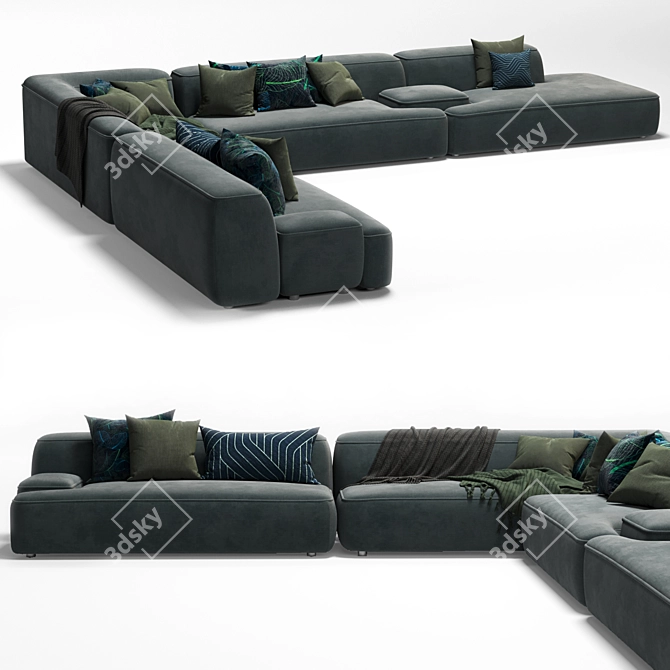 Lema Cloud Sofa: Luxurious Comfort 3D model image 1