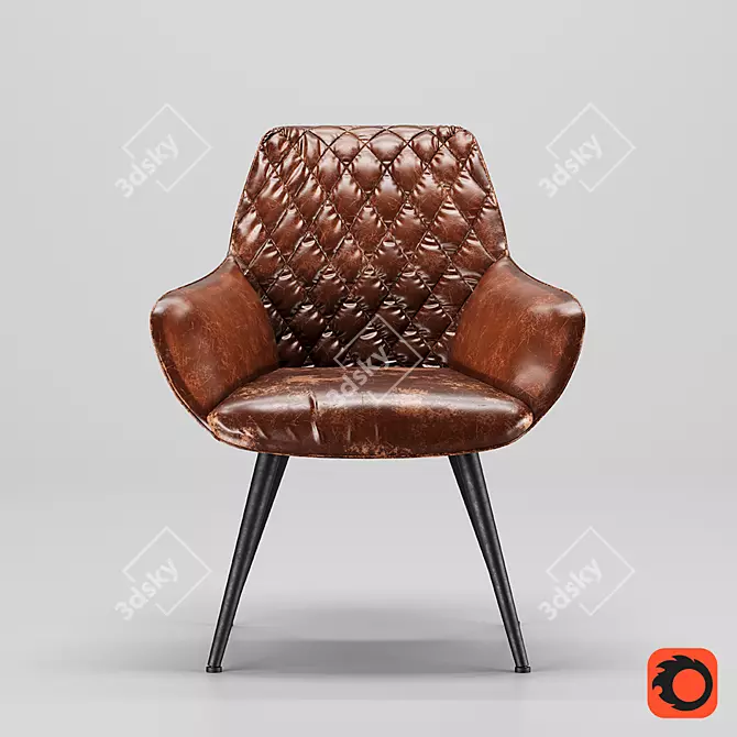 Vintage Harry Old Chair 3D model image 1