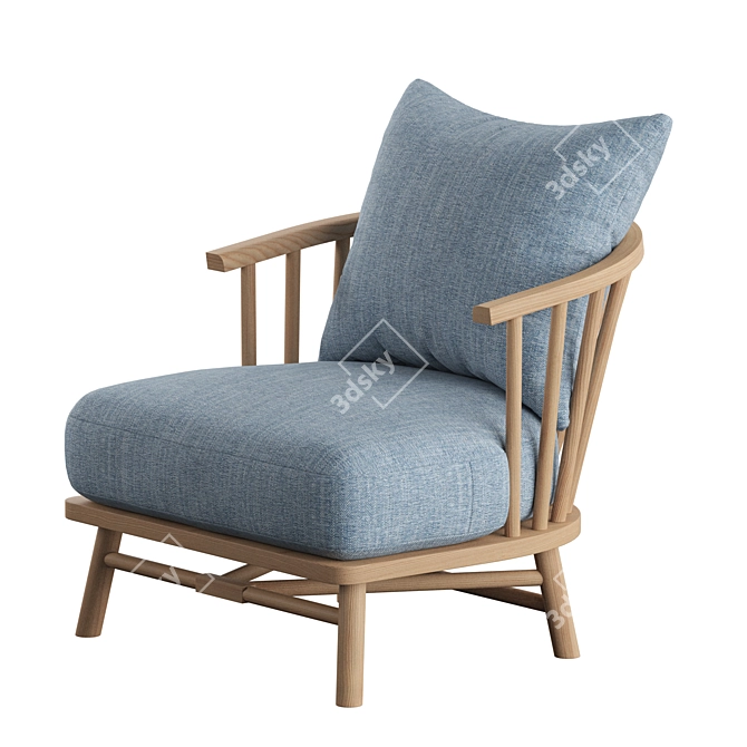 Bauer Indigo Crypton Accent Chair 3D model image 1