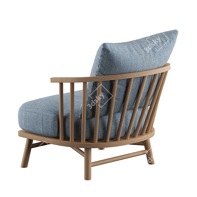 Bauer Indigo Crypton Accent Chair 3D model image 3