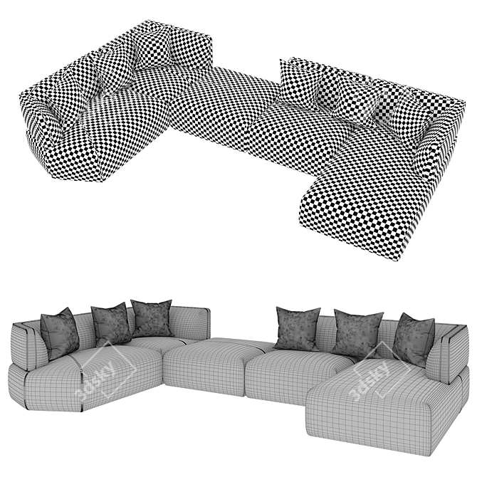 Elevate Sofa: Uncompromising Comfort 3D model image 2