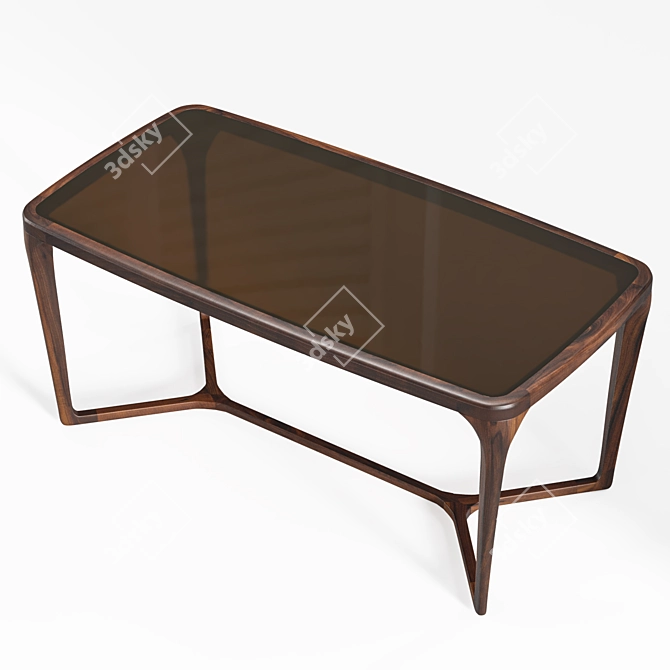 MARS WALNUT Dining Table | Stylish and Functional 3D model image 1