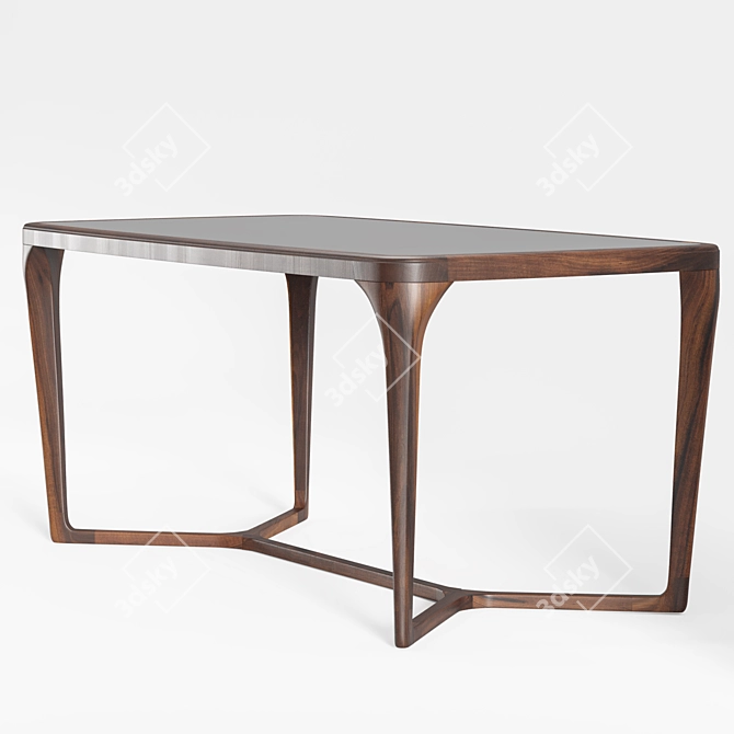 MARS WALNUT Dining Table | Stylish and Functional 3D model image 2