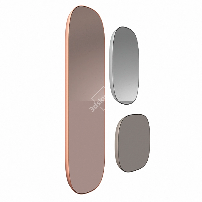 Modern Muuto Framed Mirrors 3D model image 2