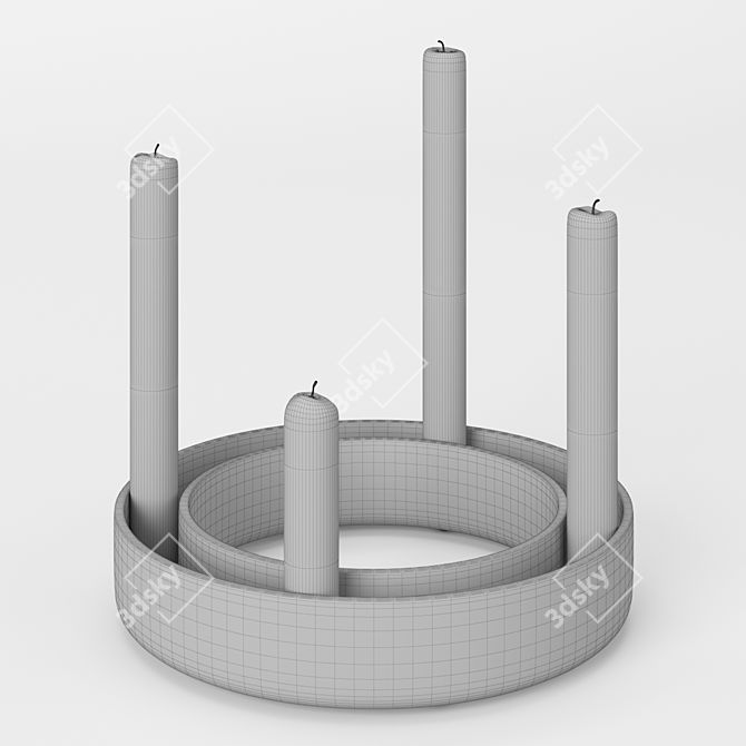 Modern Muuto Gloria Candlestick, Elegant Design 3D model image 2