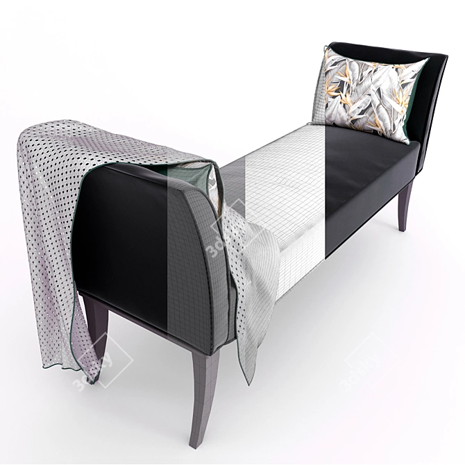 Goya Modern Bench - Stylish Seating for Any Space! 3D model image 7