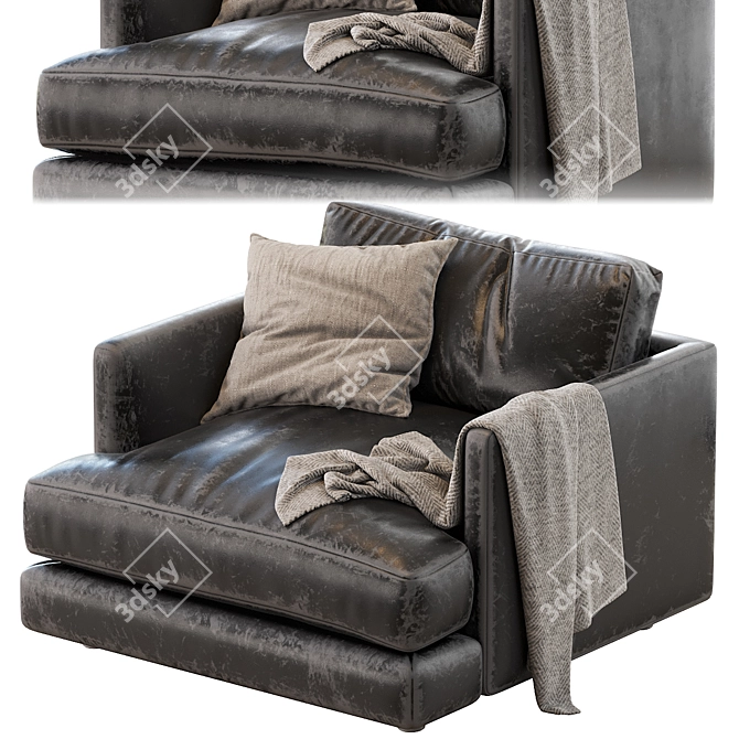 Cozy Haven Chair: Ultimate Comfort 3D model image 1