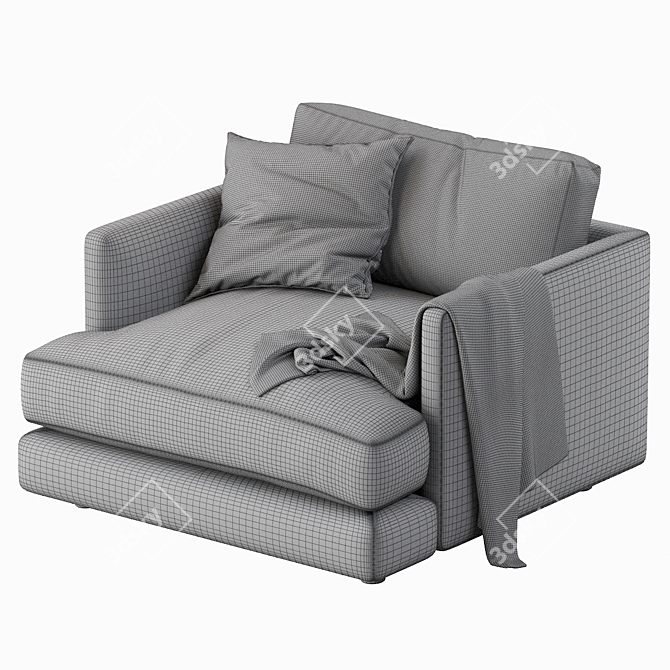 Cozy Haven Chair: Ultimate Comfort 3D model image 4