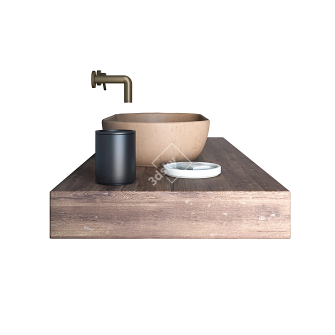 Archived Concrete Sink 3D model image 2